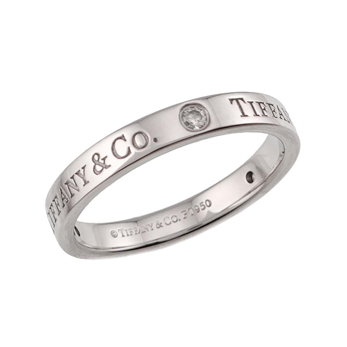 Diamond 3P Band Ring Pt Platinum size6.25-6.5(US)