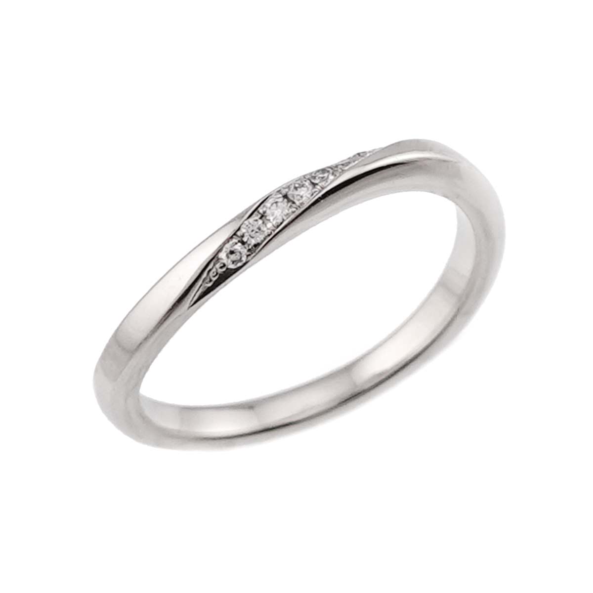 ASAHA Diamond Ring Platinum Size4.5(US)