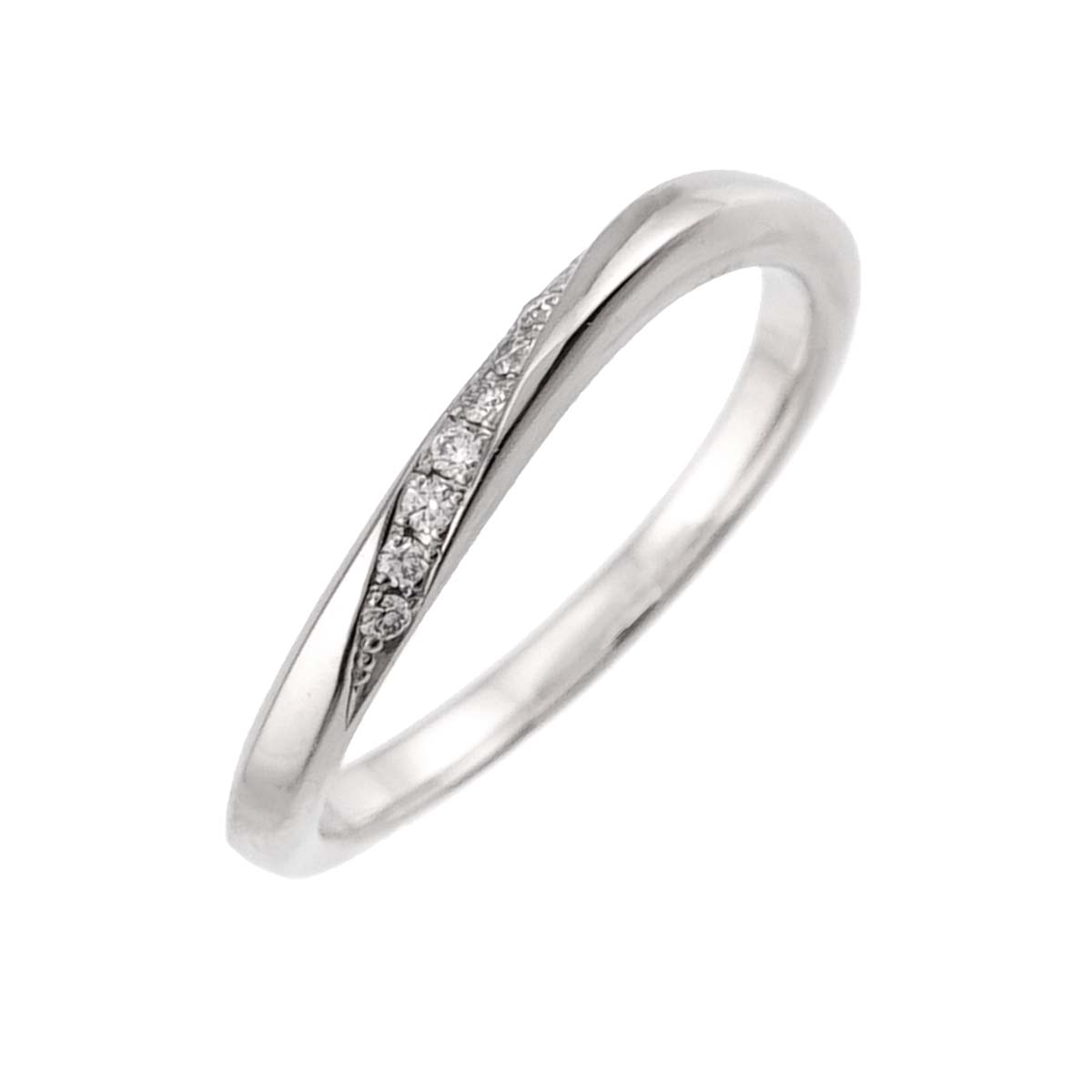 ASAHA Diamond Ring Platinum Size4.5(US)