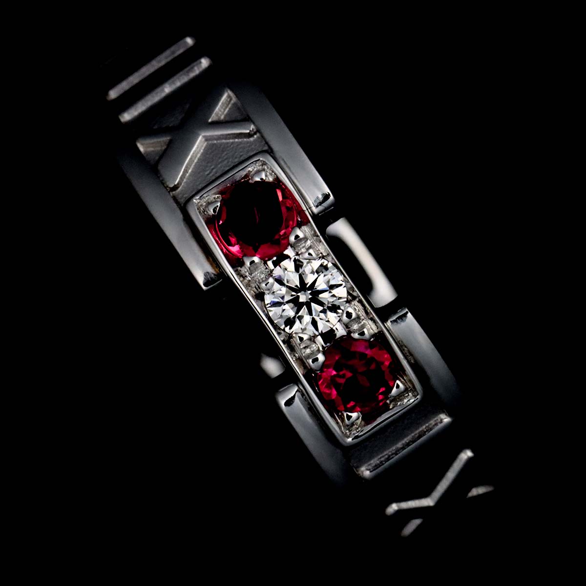 Atlas Tourmaline Diamond Ring 18K WG 750 size4.75-5(US)