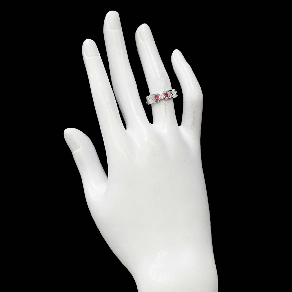 Atlas Tourmaline Diamond Ring 18K WG 750 size4.75-5(US)