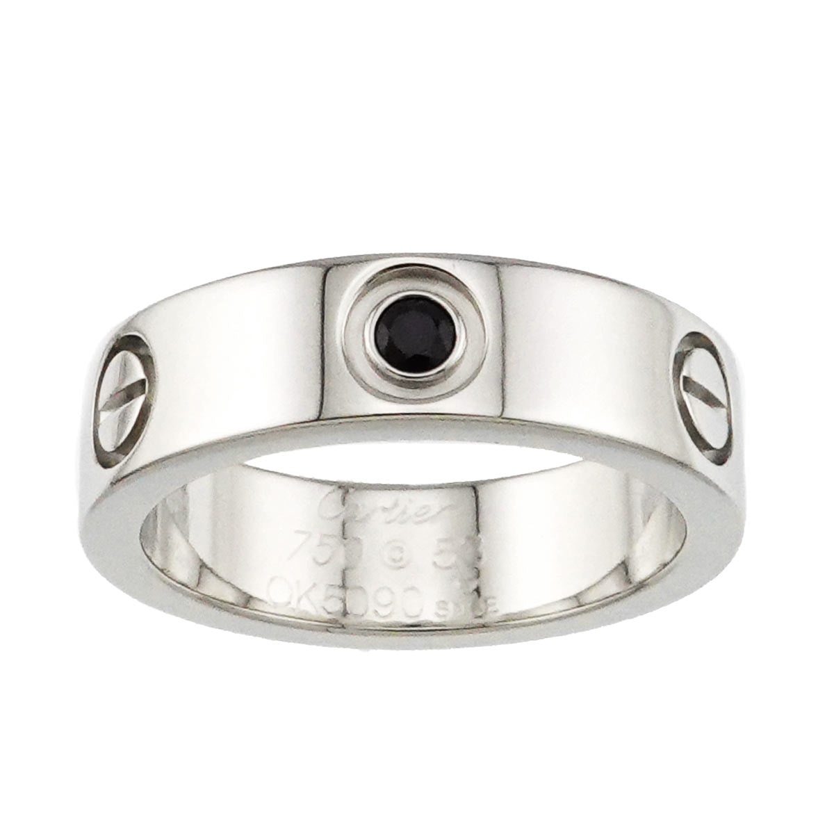 Cartier Love Ring Sapphire 18K White Gold 750 size53 6-6.25(US)