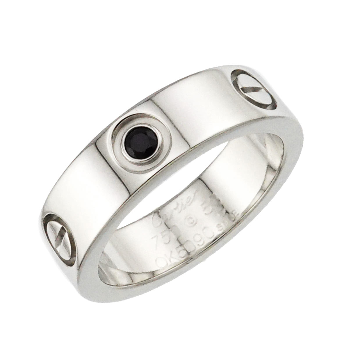 Cartier Love Ring Sapphire 18K White Gold 750 size53 6-6.25(US)