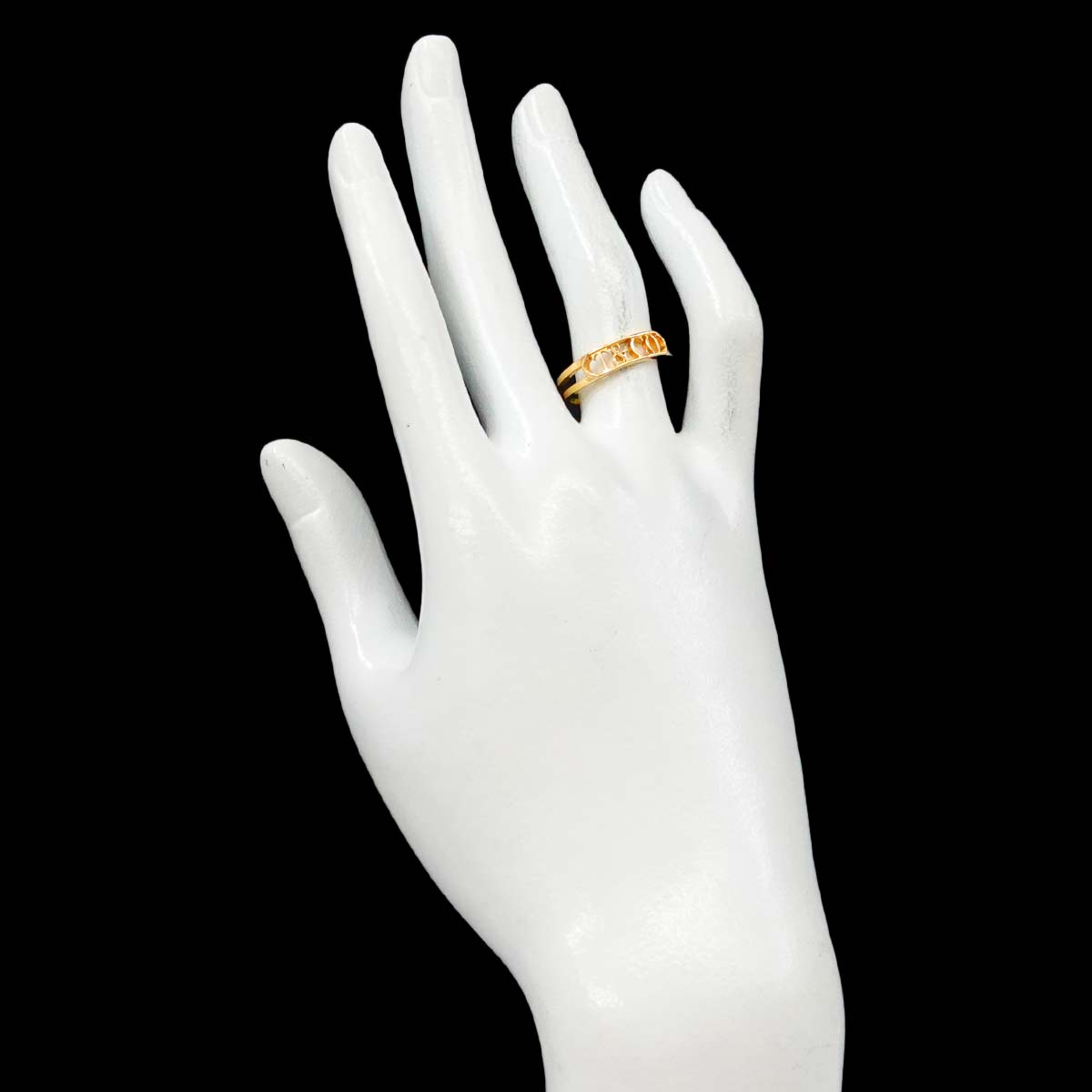 Logo Ring 18K Yellow Gold 750 size6.5-6.75(US)