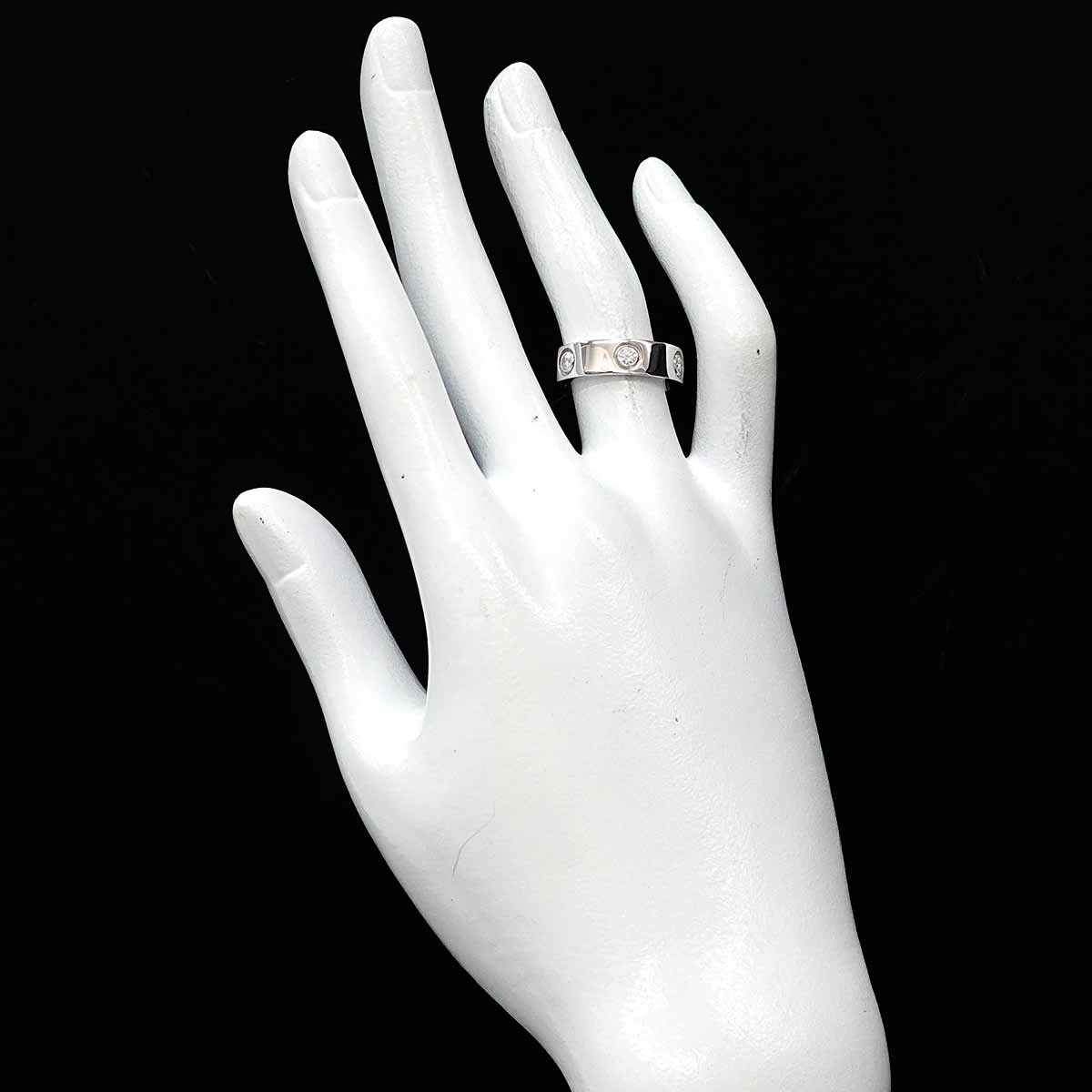 Love Ring Full Diamond 18K White Gold size51 5.5-5.75(US)