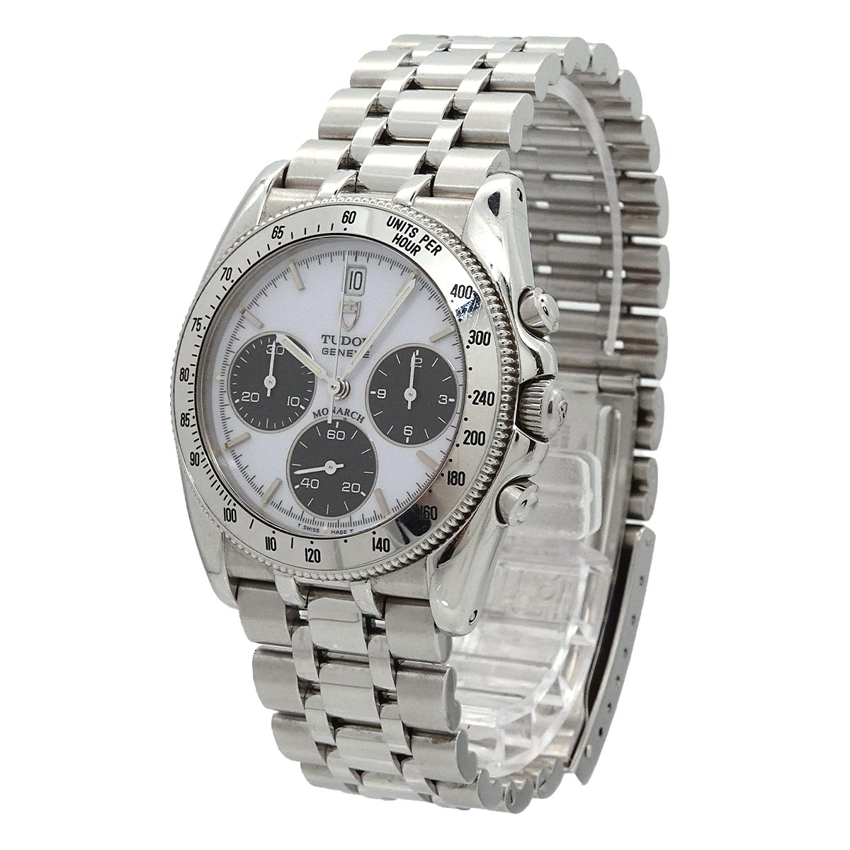 Monarch 15900 Chronograph Quartz White Dial Mens Watch
