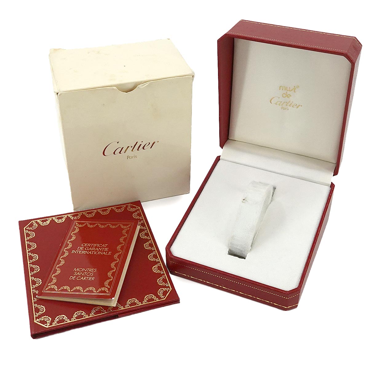 Santos Octagon SM W2001683 YG Quartz cream Dial Ladies