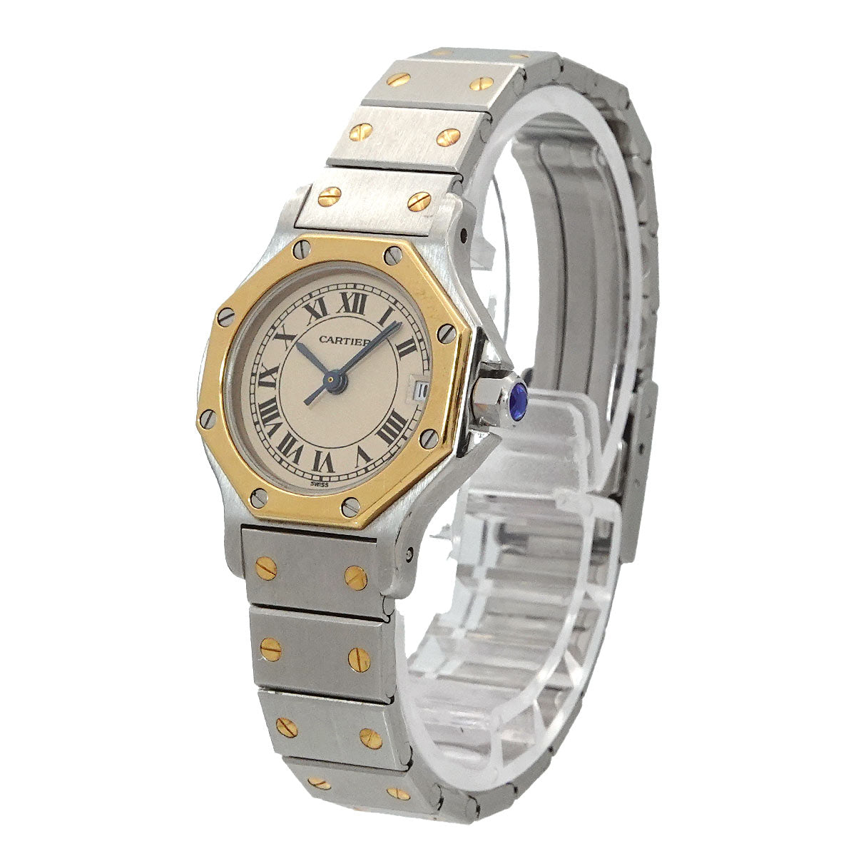 Santos Octagon SM W2001683 YG Quartz cream Dial Ladies