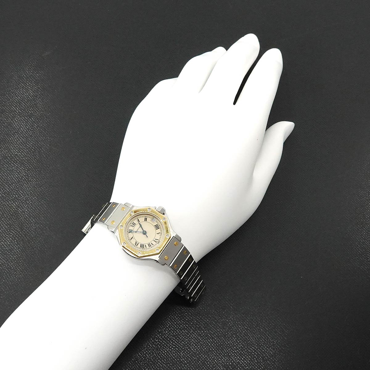 Santos Octagon SM W2001683 YG Quartz cream Dial Ladies