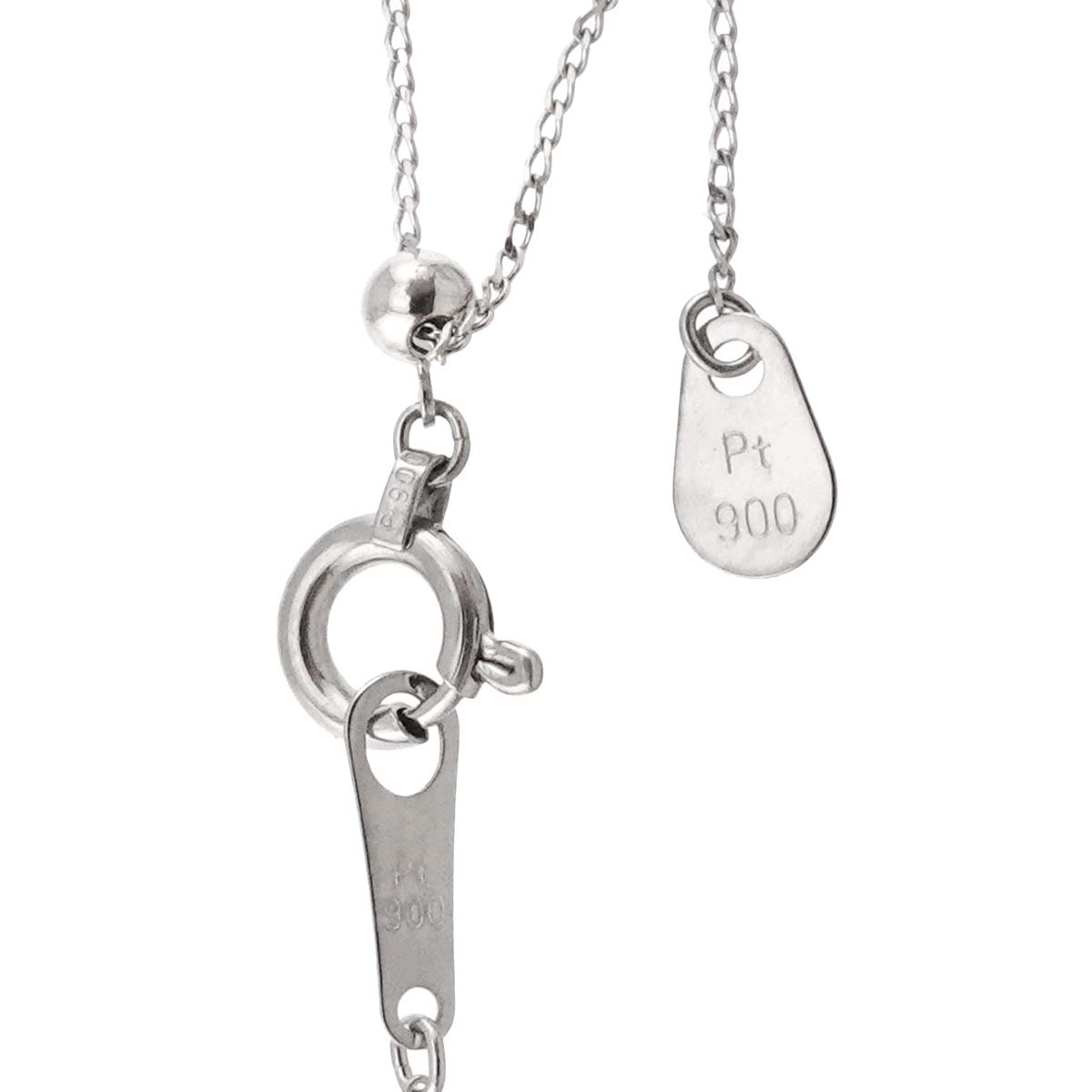 Diamond 1.00ct Necklace Pt 18K YG 750 Platinum