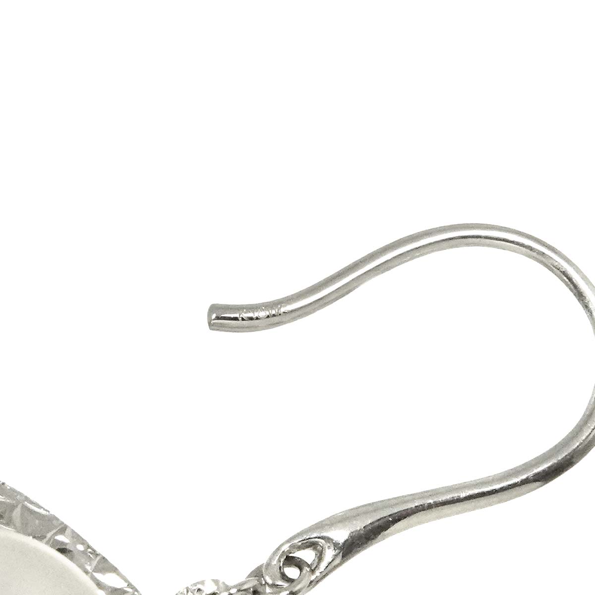 South Sea Pearl 9.5mm Earrings Pierced 18K WG 750