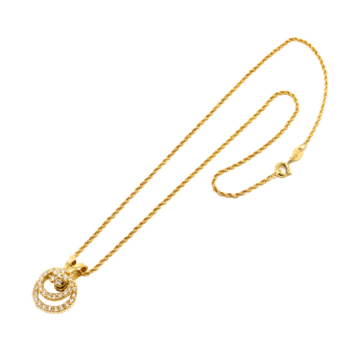 Diamond Necklace 18K Yellow Gold 750