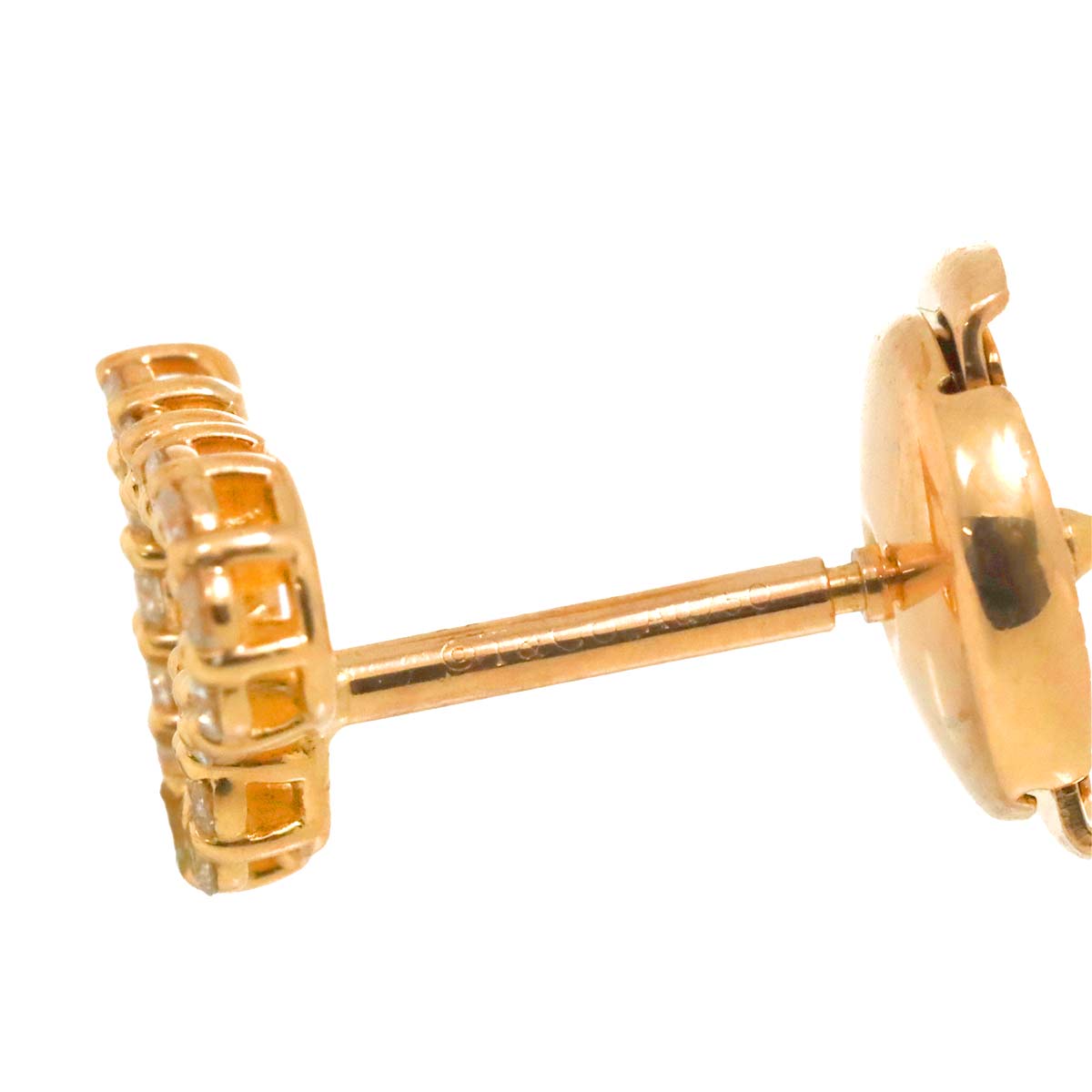 Sentimental Heart Diamond Earrings Pierced 18K PG 750