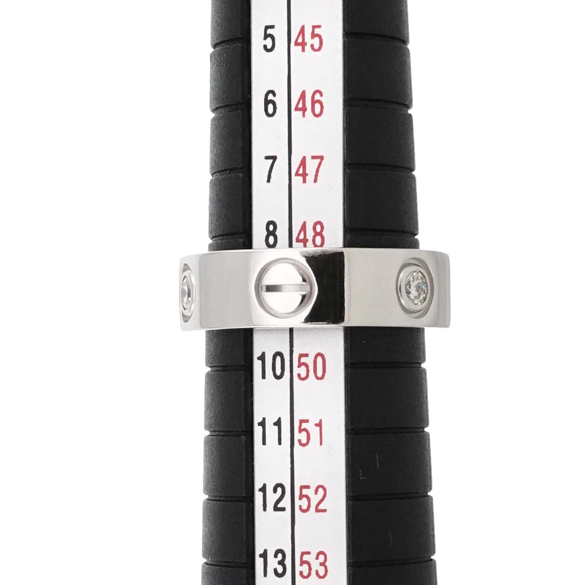 Love Ring Diamond 3P 18K White Gold 750 size49 4.5-4.75(US)