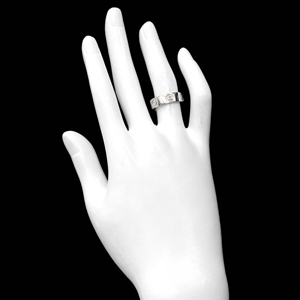 Love Ring Diamond 3P 18K White Gold 750 size49 4.5-4.75(US)