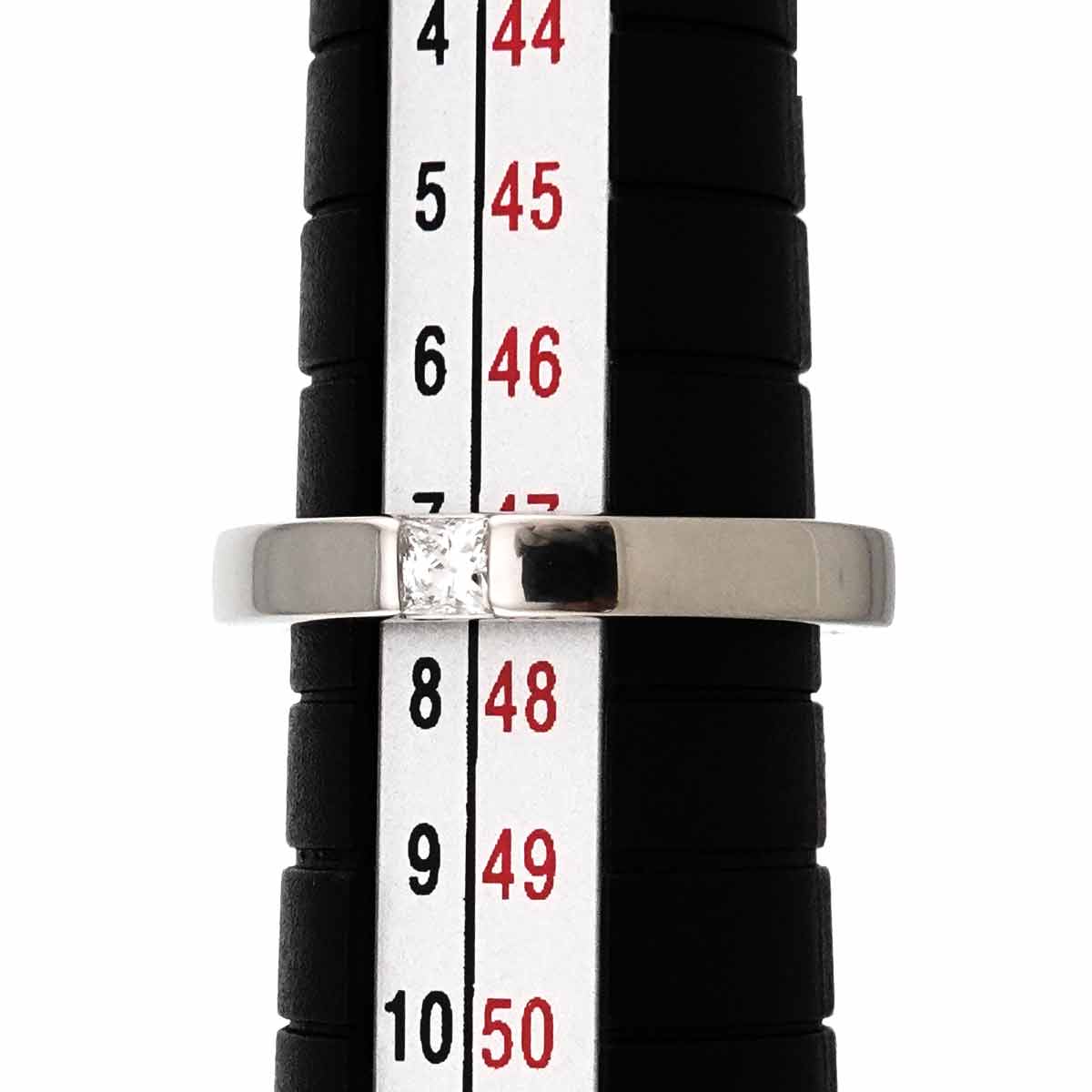 Princess Diamond Ring Pt Platinum size4-4.5(US)