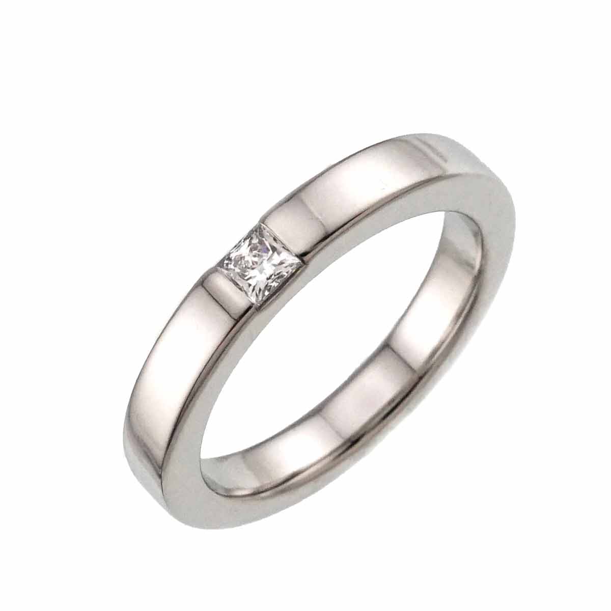 Princess Diamond Ring Pt Platinum size4-4.5(US)