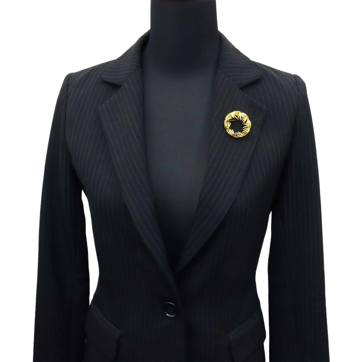 Sapphire Brooch 18K Yellow Gold 750