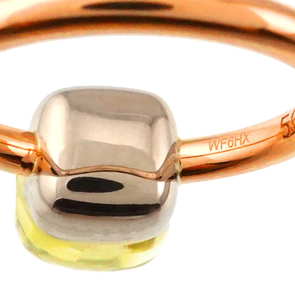 Quartz Ring 18K PG WG 750 size50 5.25(US)