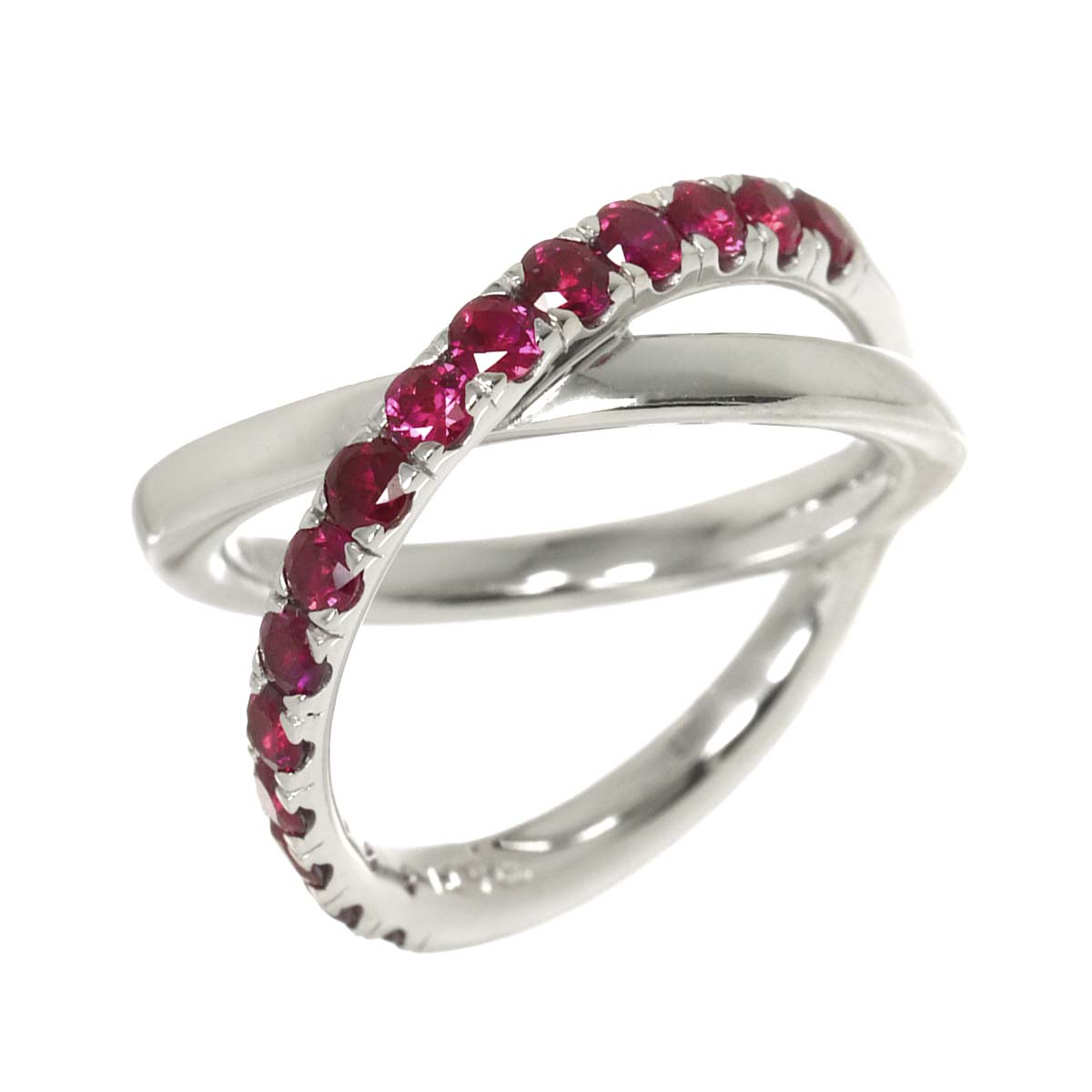 MIKIMOTO Ruby 1.07ct Ring 18K WG 750 Size5.5-5.75(US)