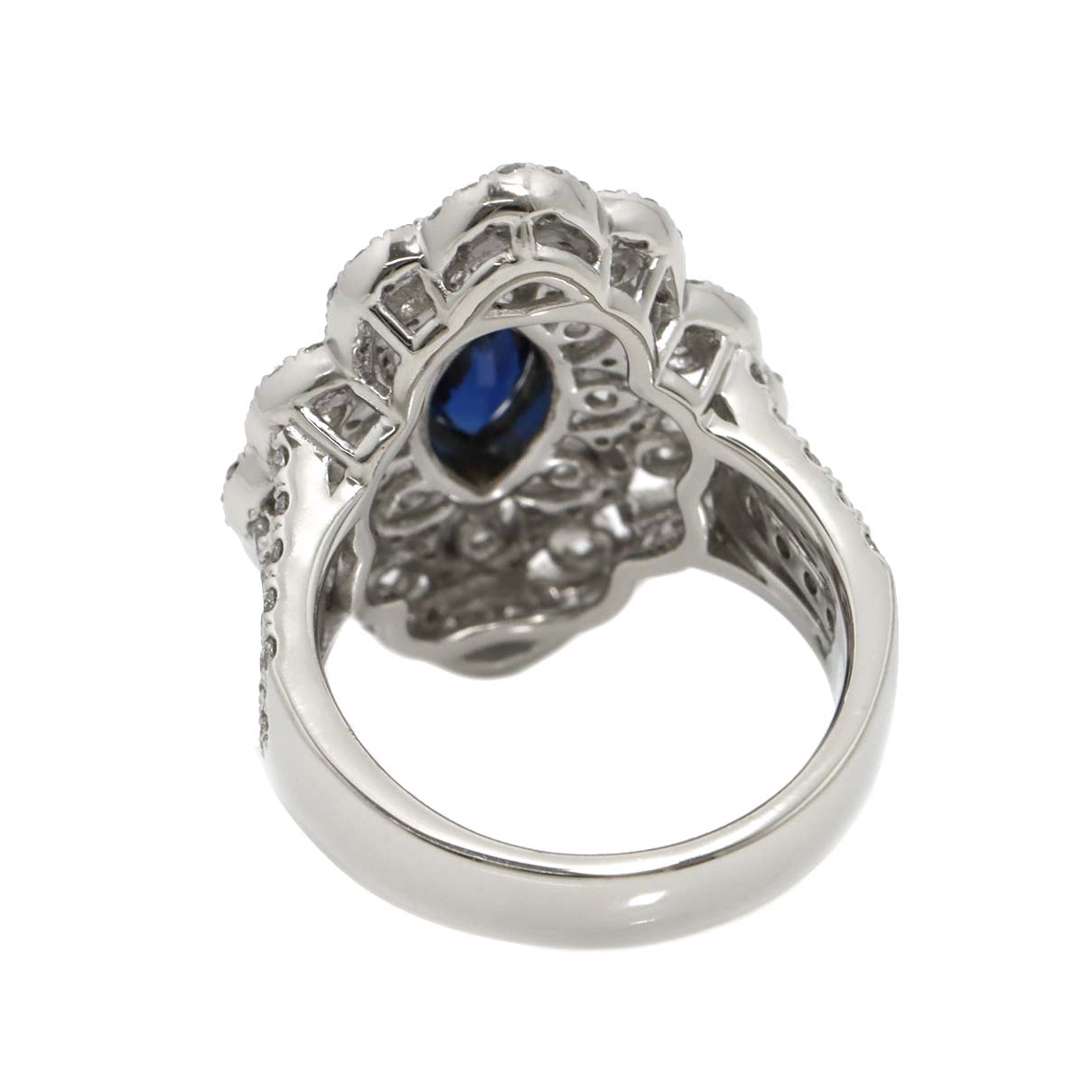 Sapphire 1.268ct Diamond 1.95ct Ring Pt Platinum size6-6.25(US)