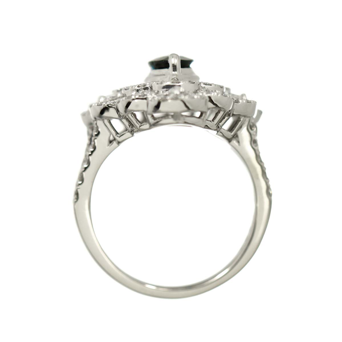 Sapphire 1.268ct Diamond 1.95ct Ring Pt Platinum size6-6.25(US)