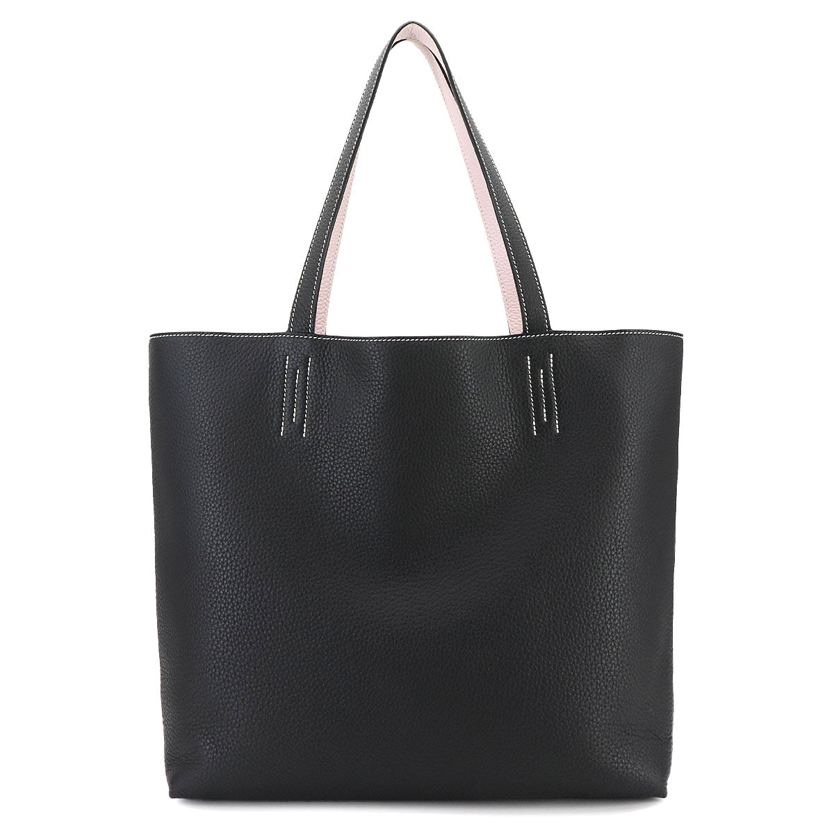 Double Sens 45 Tote Bag Taurillon Clemence Black Rose Darling