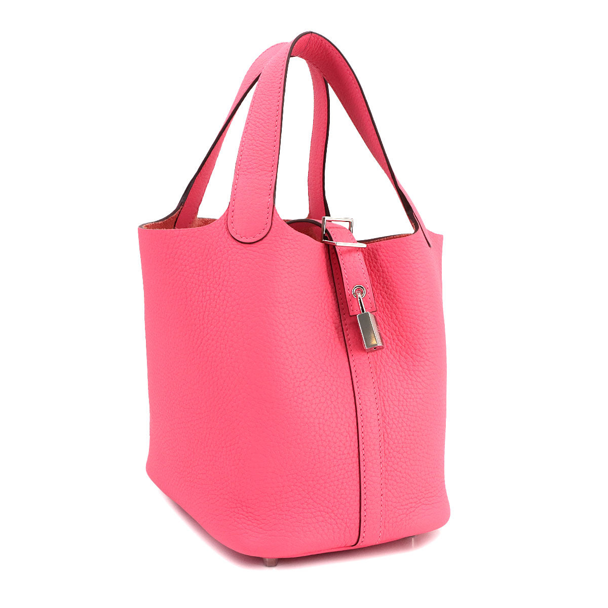 Picotin Lock PM Hand Bag Taurillon Clemence Rose Azalee