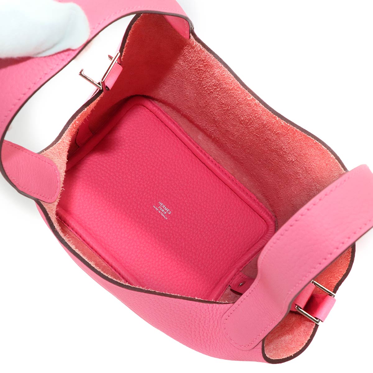 Picotin Lock PM Hand Bag Taurillon Clemence Rose Azalee