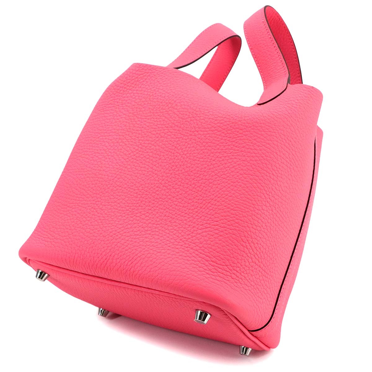 Picotin Lock PM Hand Bag Taurillon Clemence Rose Azalee