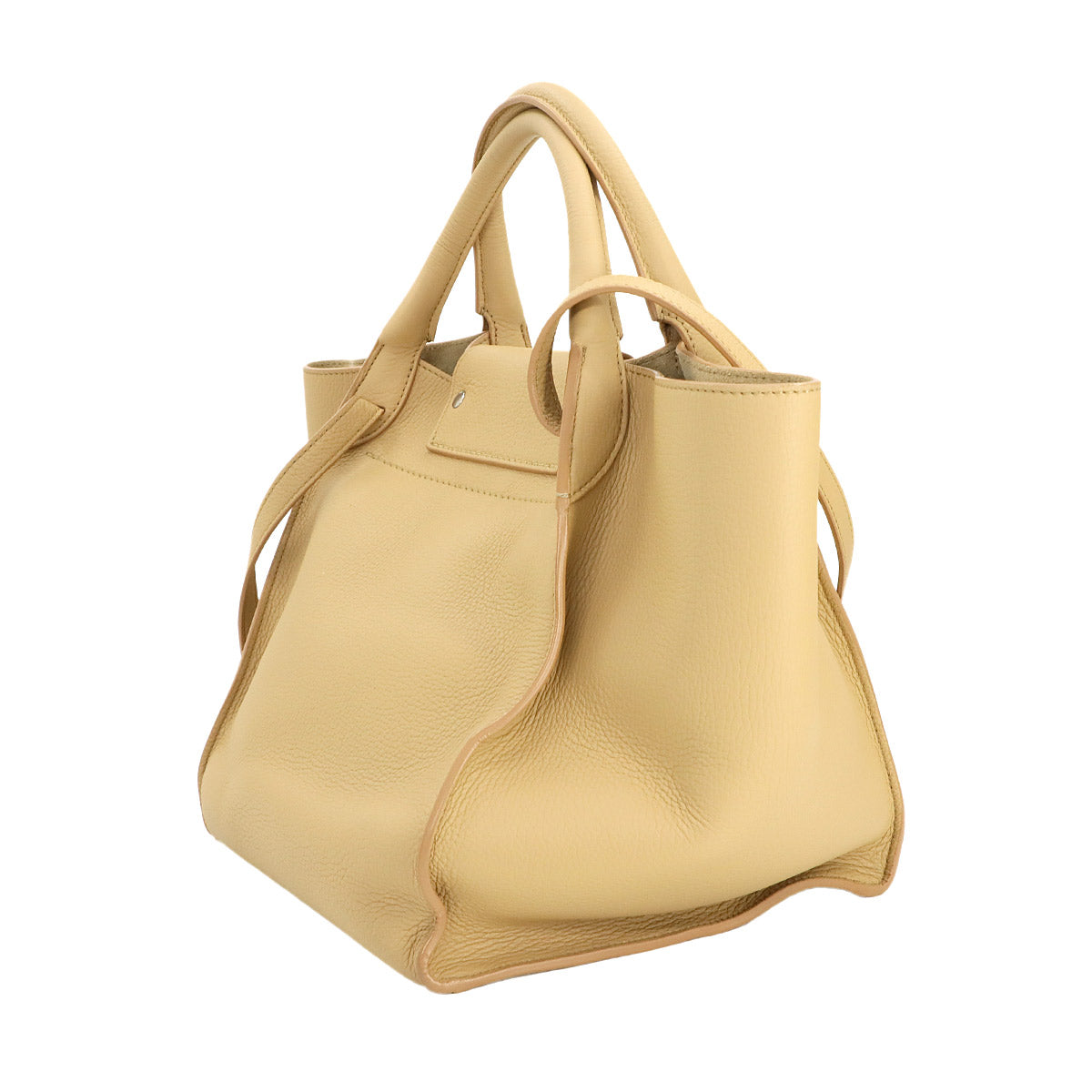 Big Bag Small With Longstrap Hand Shoulder Bag Leather Beige