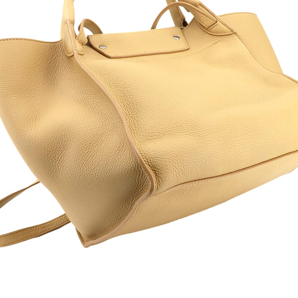 Big Bag Small With Longstrap Hand Shoulder Bag Leather Beige