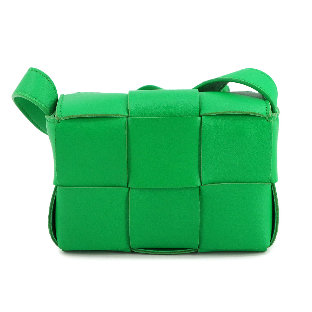 Intrecciato Candy Cassette Shoulder Bag Leather Green