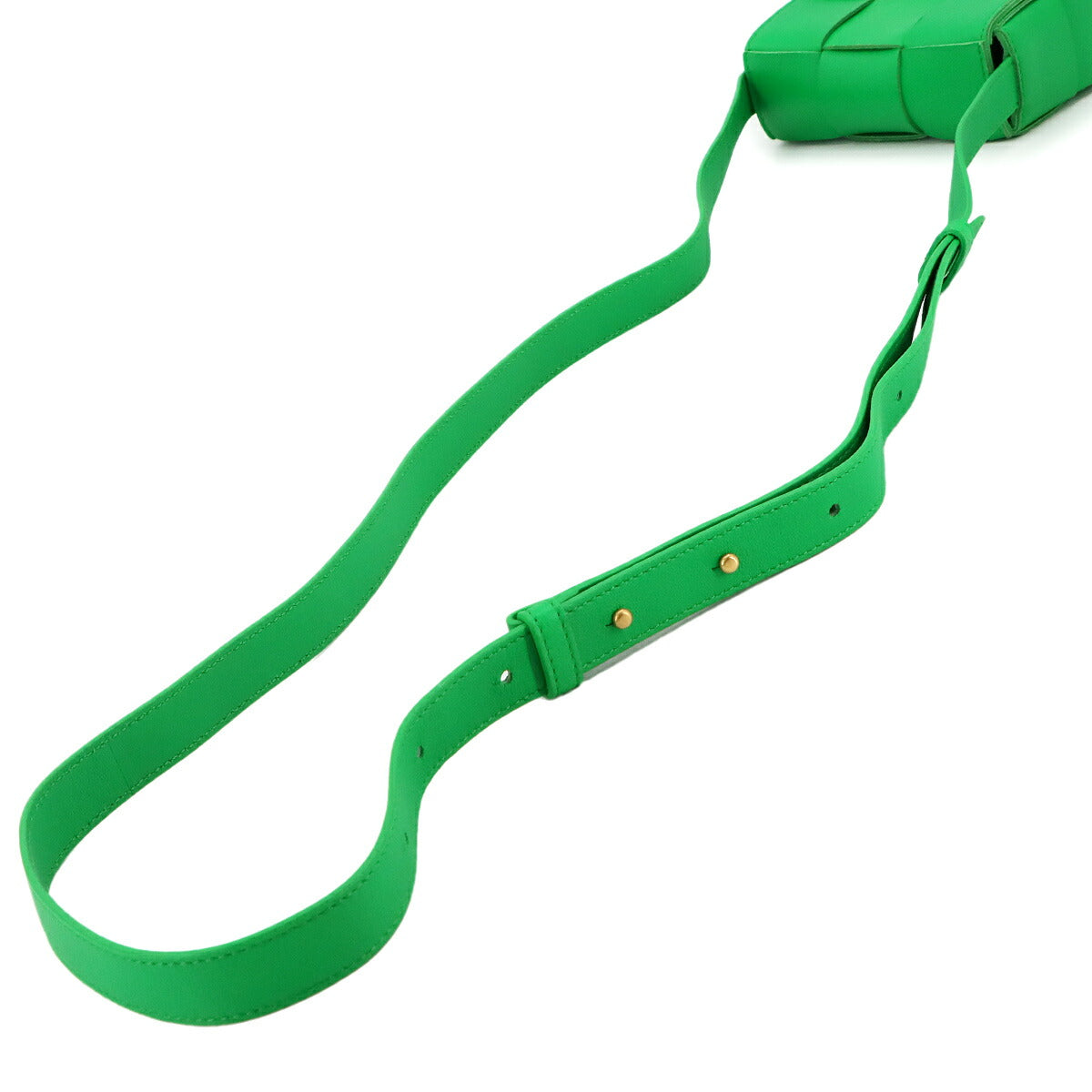 Intrecciato Candy Cassette Shoulder Bag Leather Green