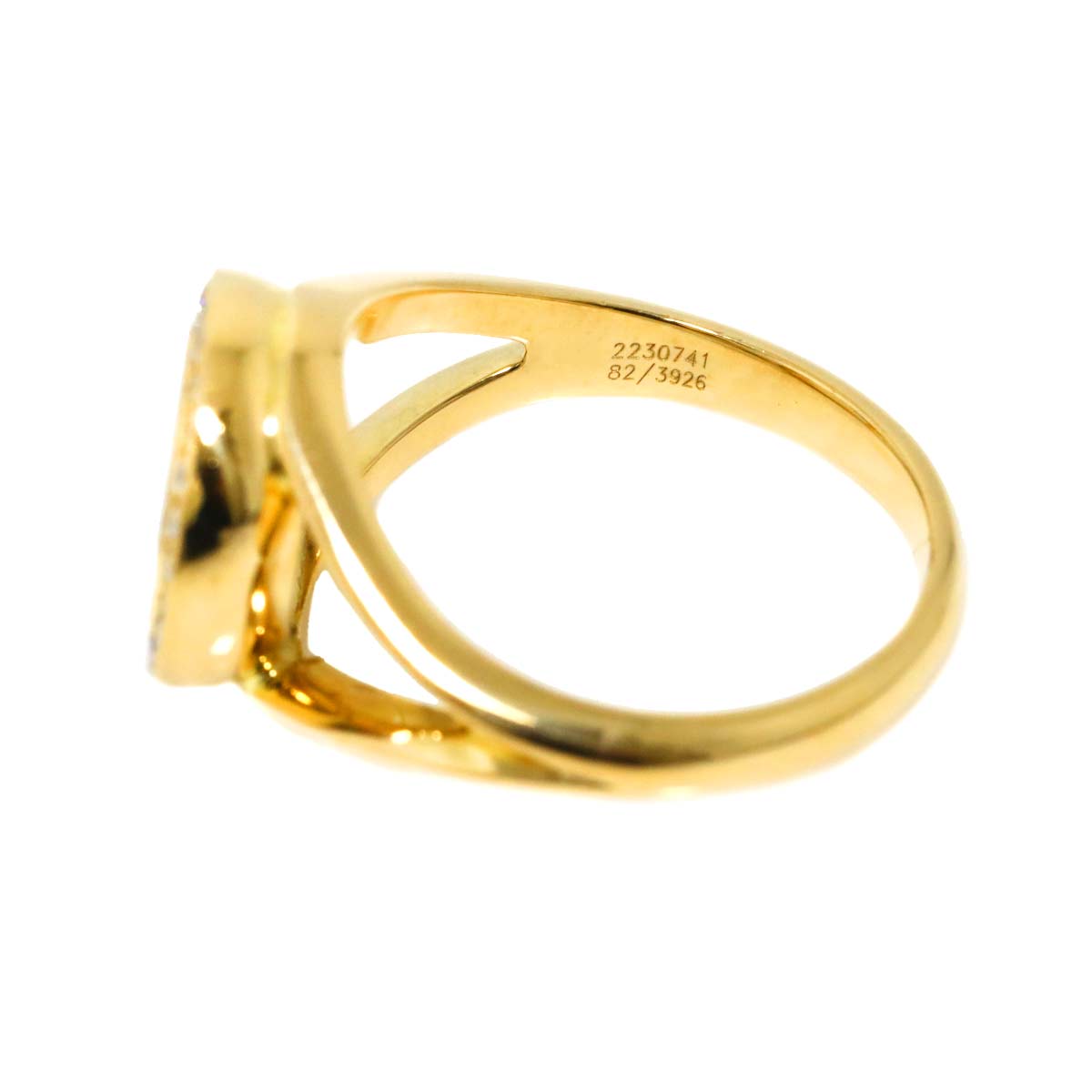 Happy Diamond Diamond Ring 18K YG 750 Size5.25(US)