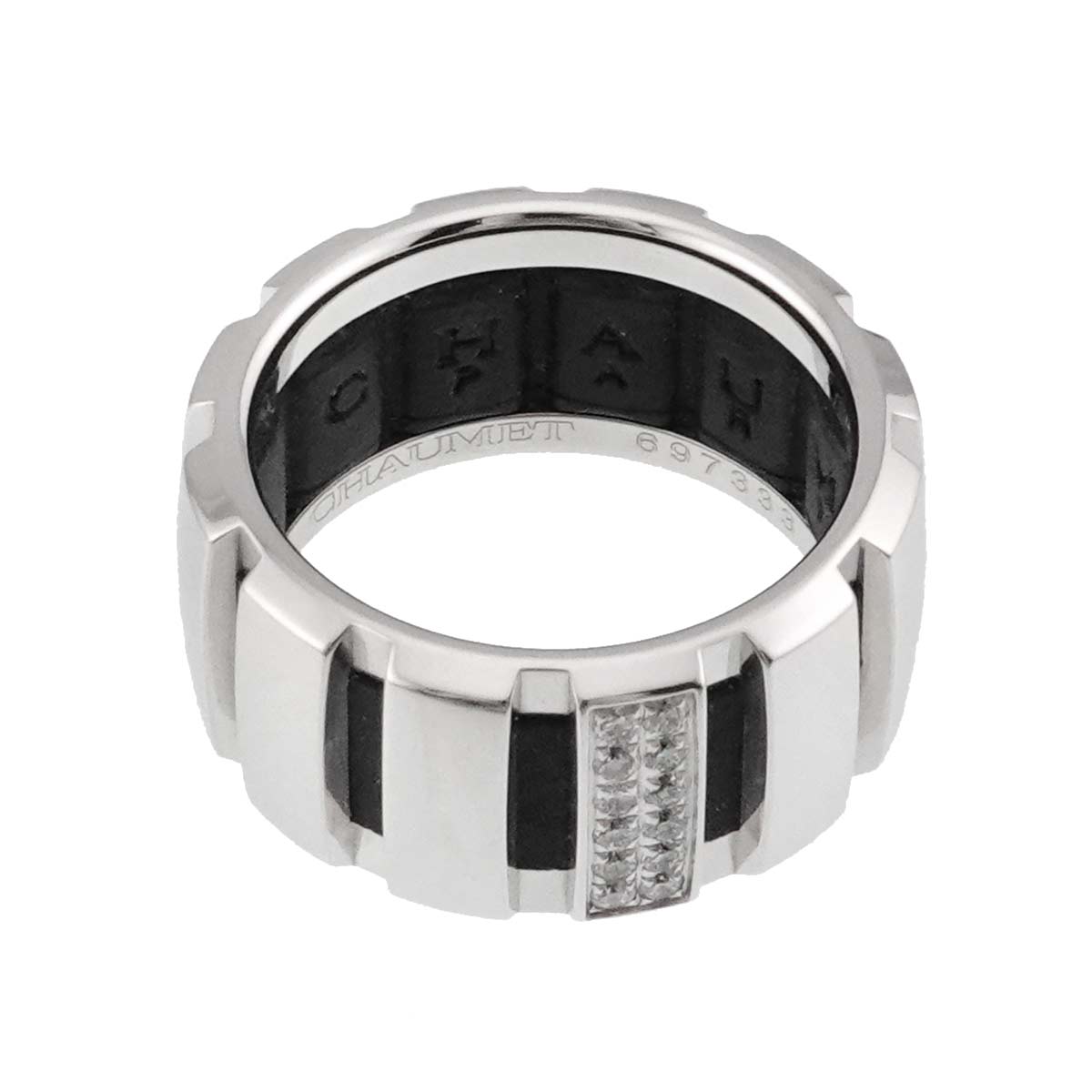 Class one Diamond Ring 18K K18 WG 750 Rubber Size51 5.25(US)