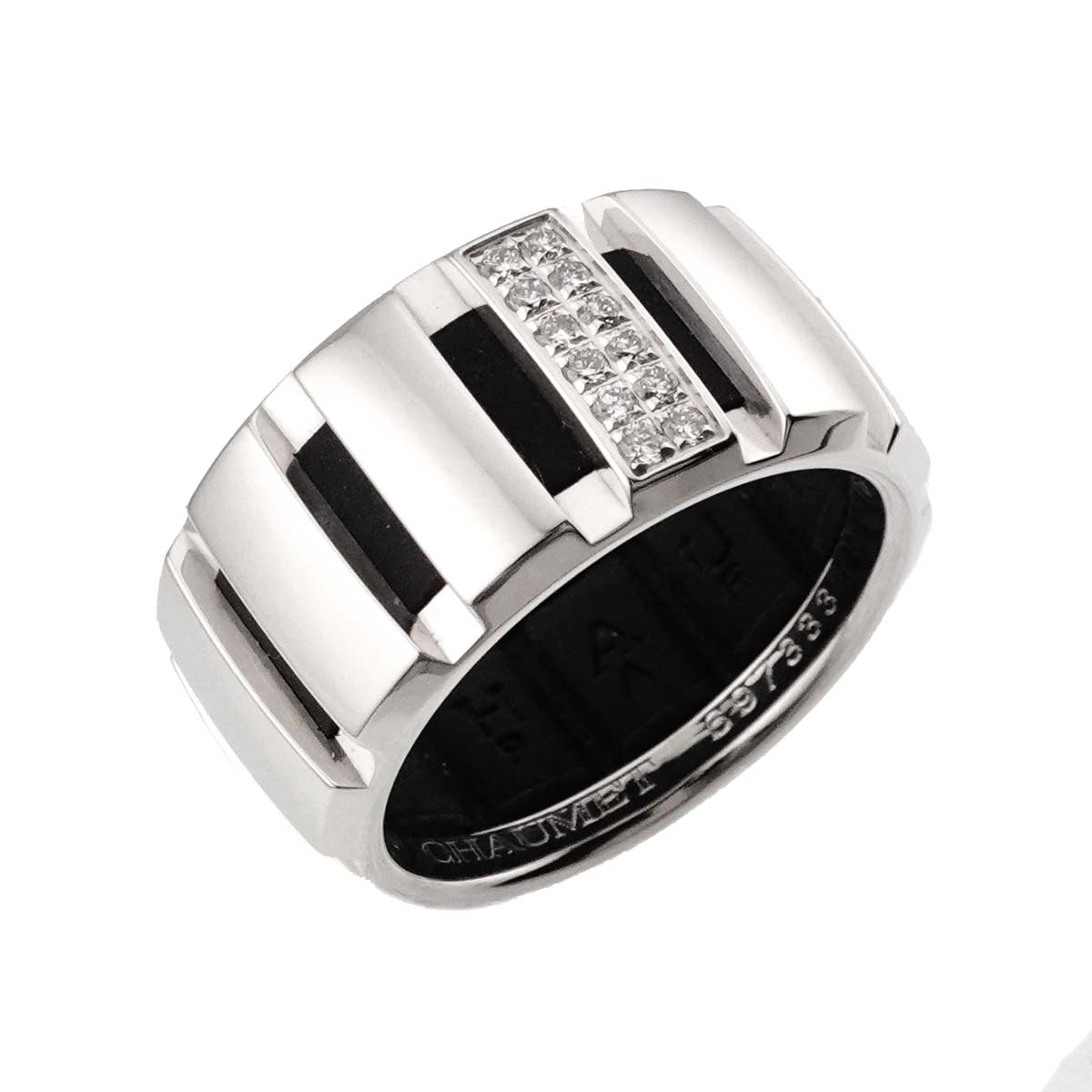 Class one Diamond Ring 18K K18 WG 750 Rubber Size51 5.25(US)