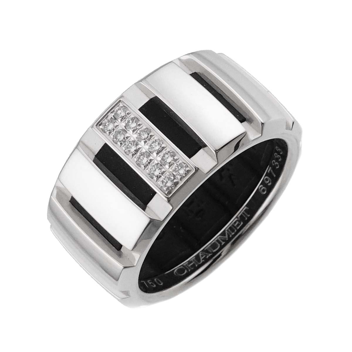 Class one Diamond Ring 18K K18 WG 750 Rubber Size51 5.25(US)