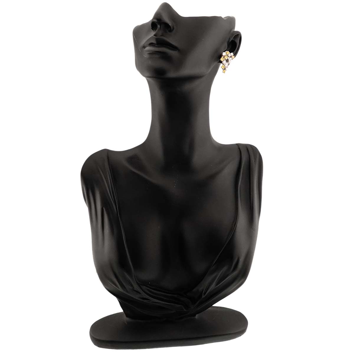 Diamond 0.54/0.54ct Yellow Diamond Earrings Clip on Pt 14K 585