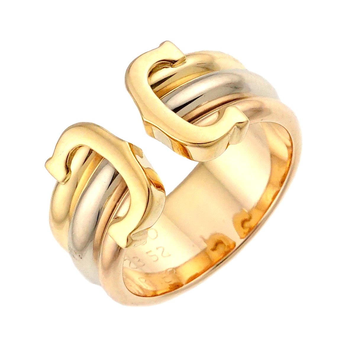 Cartier C2 Ring 18K YG WG PG 750 Size52 6-6.25(US)