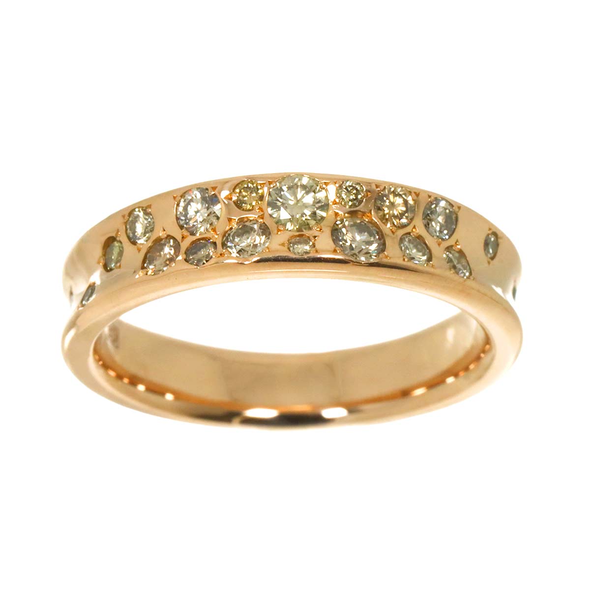 Diamond 0.62ct Ring 18K Pink Gold size8.25(US)