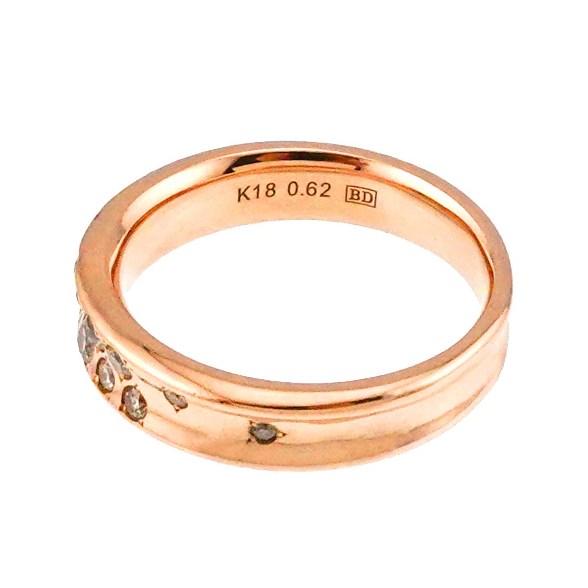 Diamond 0.62ct Ring 18K Pink Gold size8.25(US)