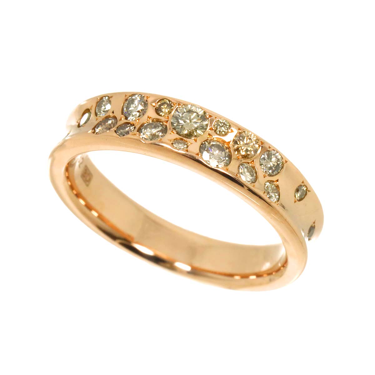 Diamond 0.62ct Ring 18K Pink Gold size8.25(US)