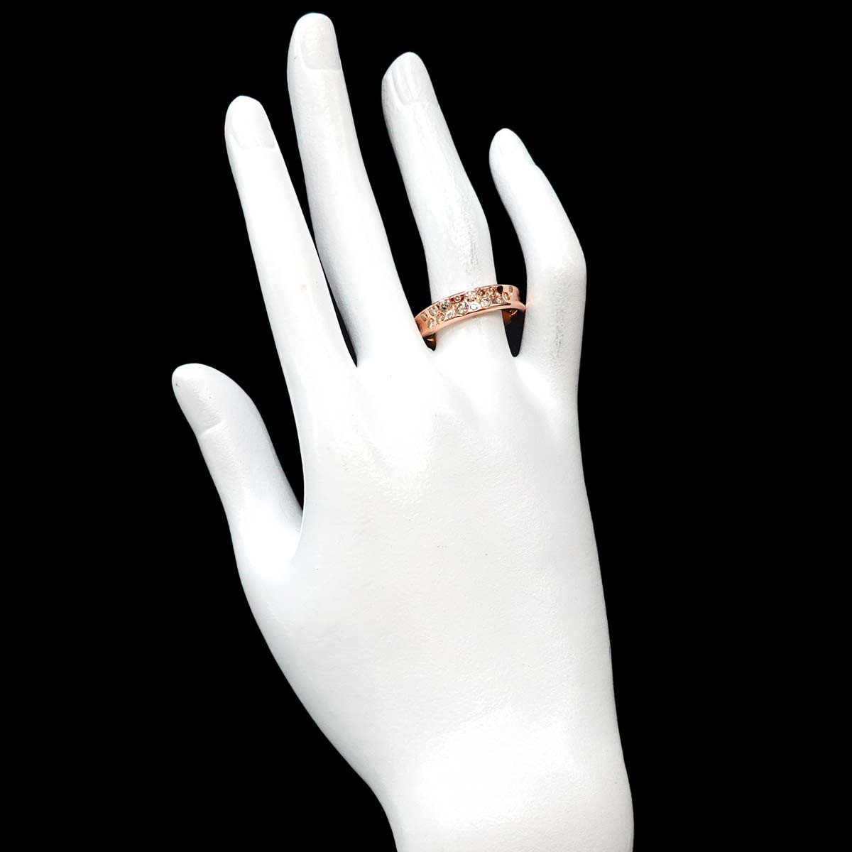 Diamond 0.62ct Ring 18K Pink Gold size8.25(US)