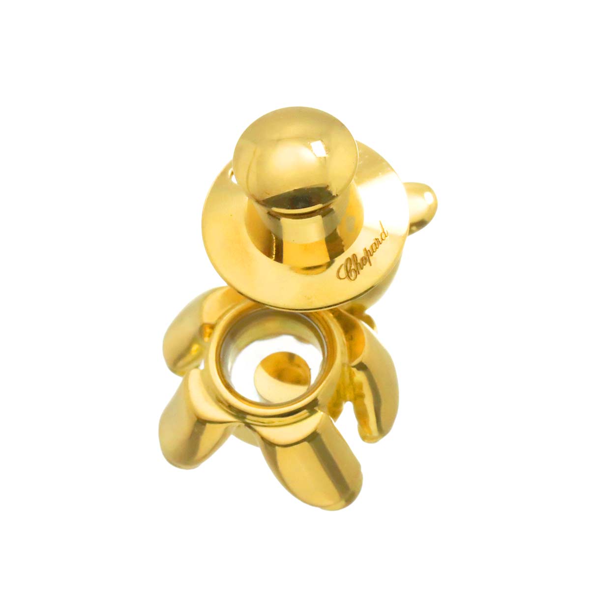 Happy Diamond Sapphire Ruby Pin Brooch 18K Yellow Gold 750