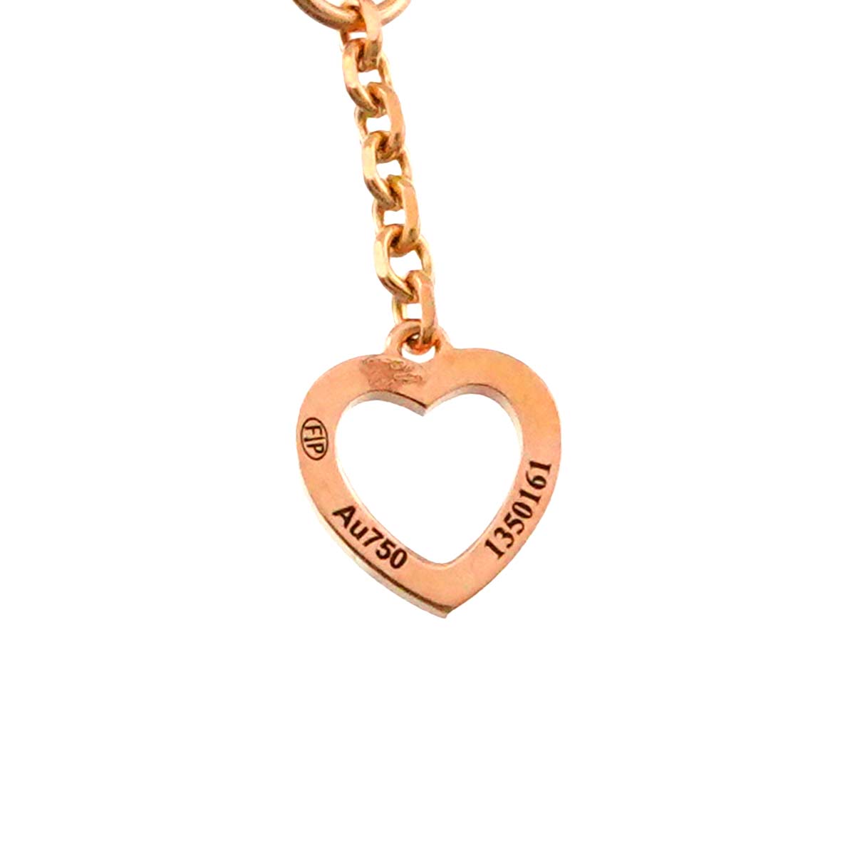 Diamond Heart Necklace SM 18K Pink Gold 750