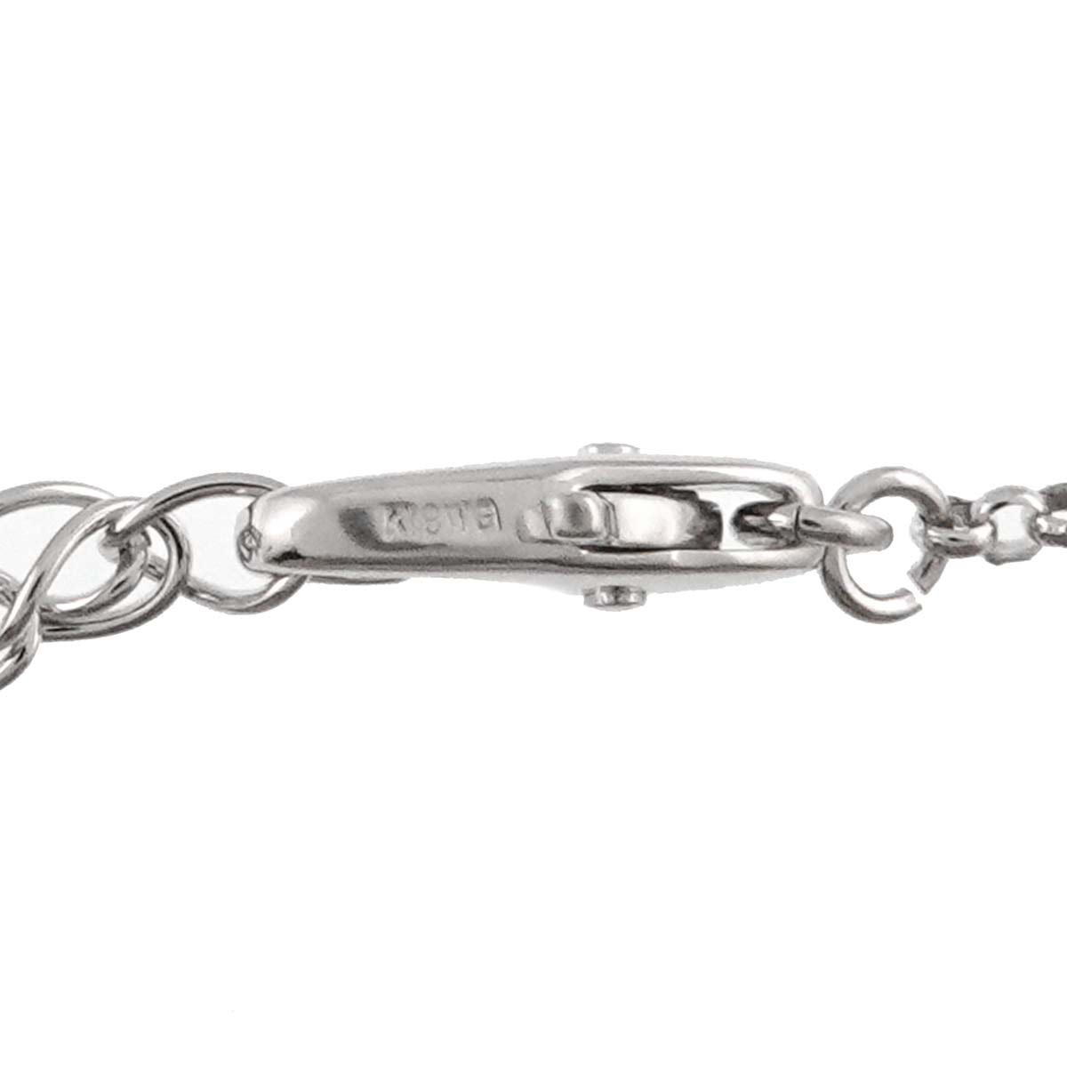 Diamond Heart Necklace 18K White Gold 750