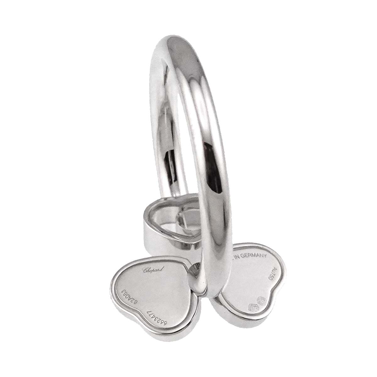 Happy Diamond Heart Ring 18K White Gold 750 Size5.25-5.5(US)