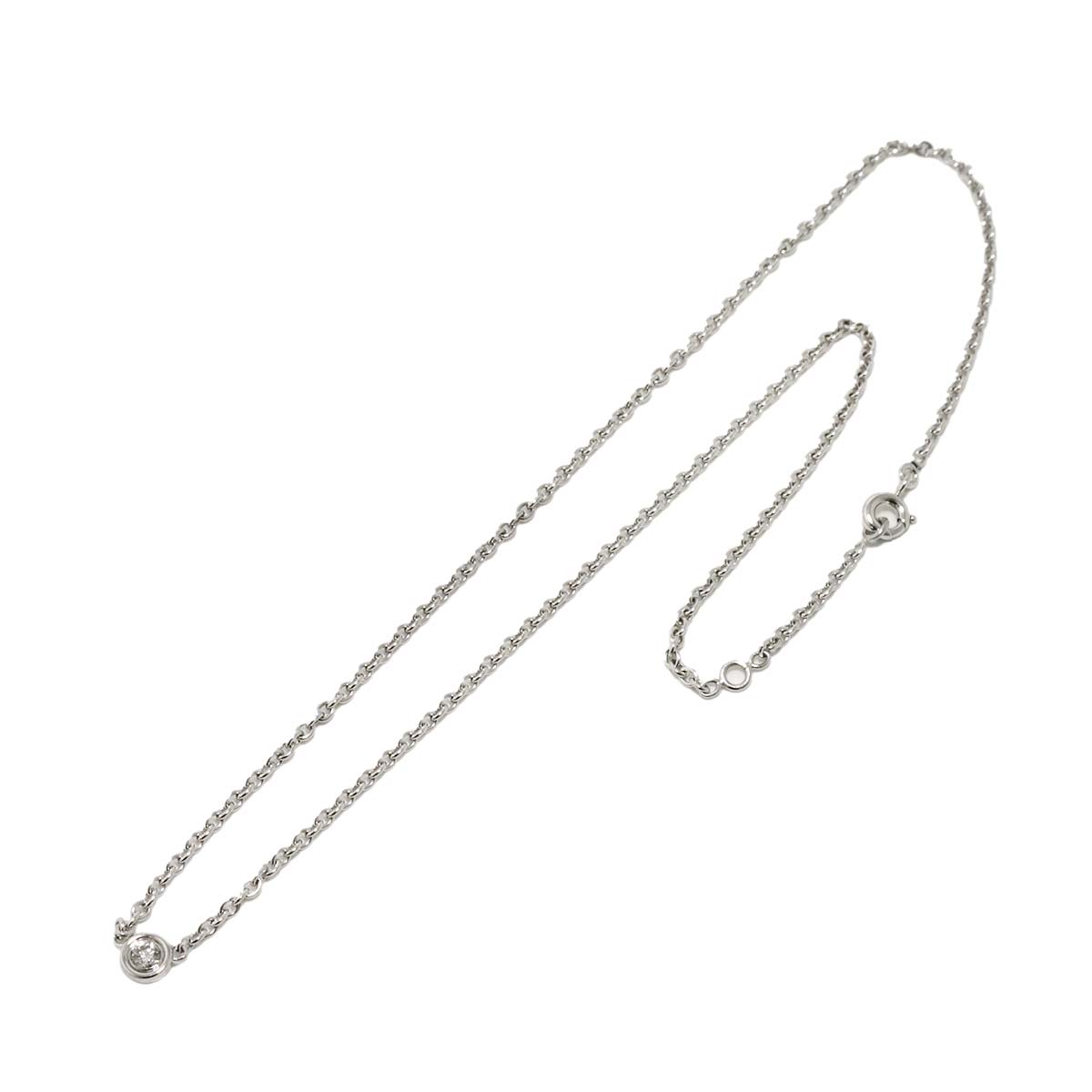 Diamond Necklace 18K WG White Gold 750