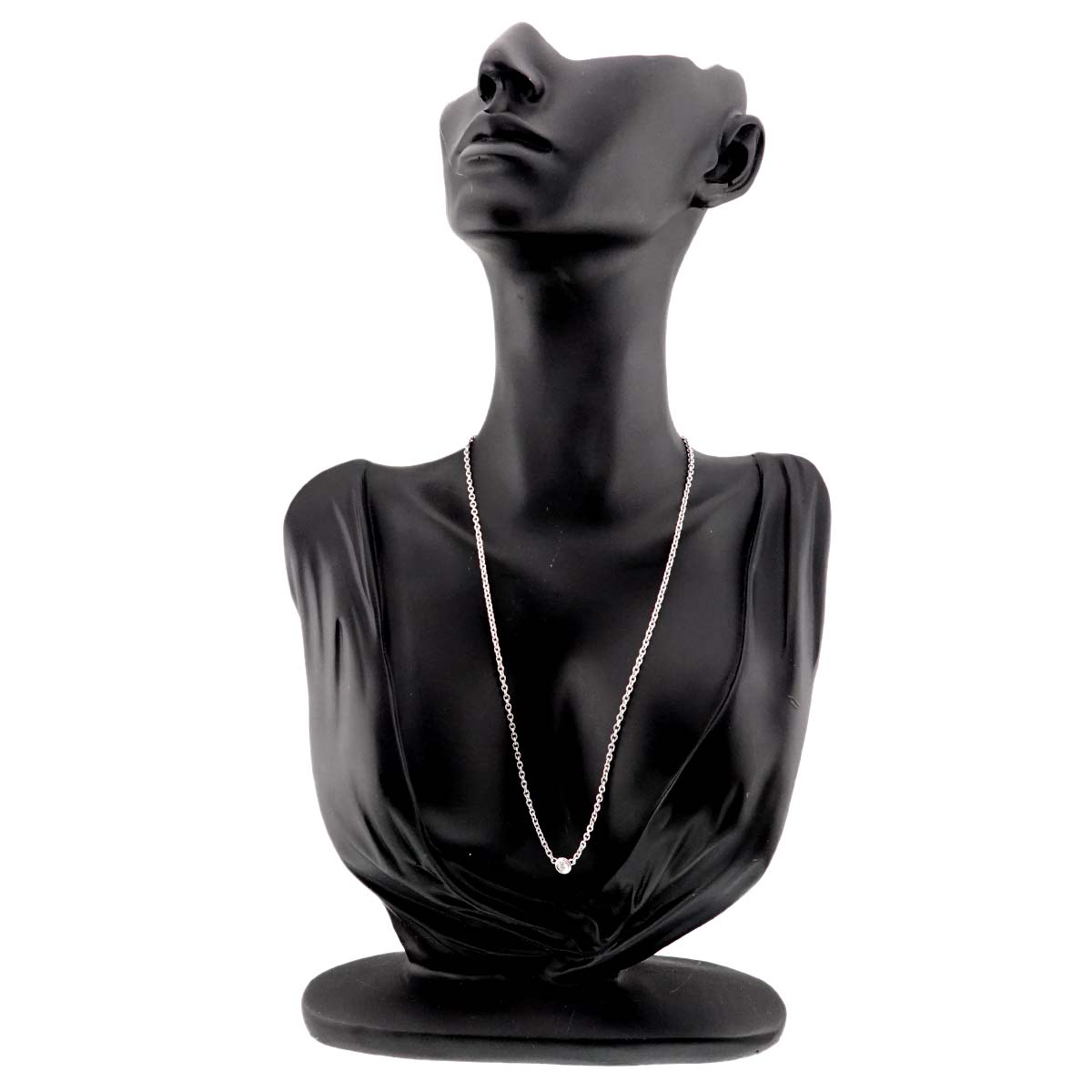 Diamond Necklace 18K WG White Gold 750